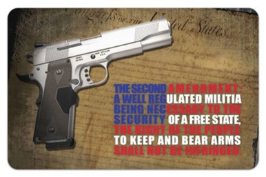 BECK TEK, LLC (TEKMAT) R172AMEND Right To Bear Arms Cleaning Mat 2nd Amendment 17" x 11" Multi-Color