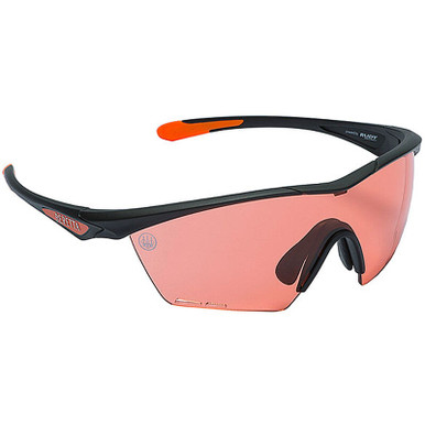 Beretta Clash Shooting Glasses Black Frame Scarlet Lenses