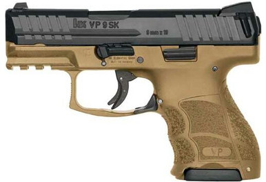 HK VP9SK SUBCOMPACT 9MM 3.39" 1-15 RD 1-12RD FDE BBL