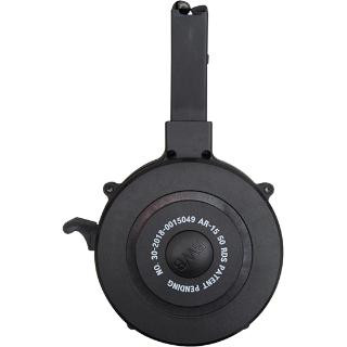 RED, WHITE & BLUE, LLC SINGLE DRUM MAG AR15 .223 REMINGTON/5.56X45MM NATO 50RD BLACK POLYMER (20)