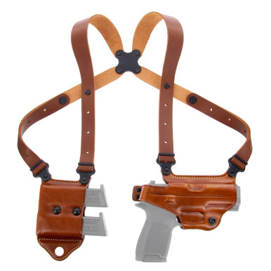 Galco Miami Classic II Shoulder Holster System fits S&W J Frame Right Hand Leather Tan