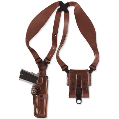 Galco Vertical Shoulder Holster System 1911 5" Barrels Ambidextrous Leather Tan VHS212