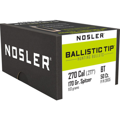 NOSLER 270 170GR BALLISTIC TIP SP 50/3
