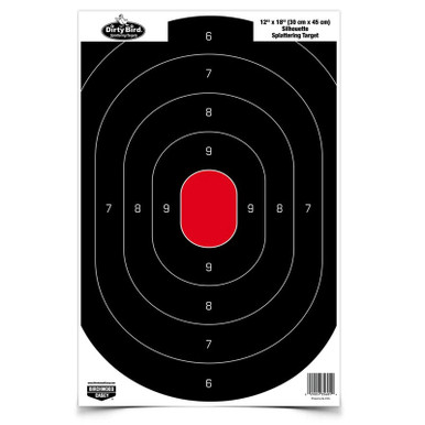 Birchwood Casey Dirty Bird 12"x18" Silhouette Paper Target White Splatter Indoor/Outdoor 50 Pack 35609