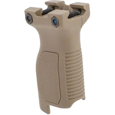 Strike Industries Angled Vertical Grip With Cable Management Long Picatinny Mount Flat Dark Earth