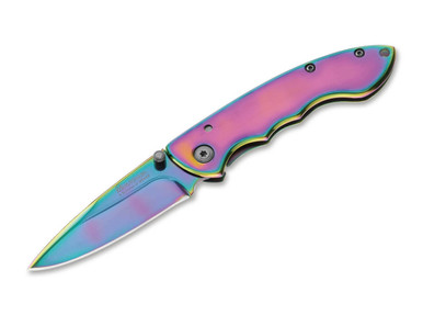 Boker Magnum Blaze Folding Knife, Stainless Steel Handles - 01MB255