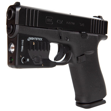 NIGHTSTICK RECHARGE SUB COMPACT LIGHT W/GREEN LASER GLOCK 43