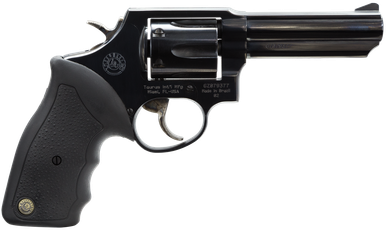 Taurus, Model 82, Double Action, Metal Frame Revolver, Medium Frame, 38 Special, 4" Barrel, Steel, Oxide Finish, Black, Rubber Grips, Fixed Sights, 6 Rounds