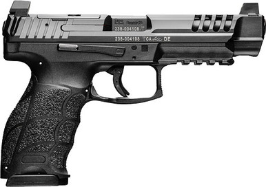 HK VP9L Full-Size OR 9mm, 5" Barrel, 20rd, Black, Ported Slide, 3-Dot Sights