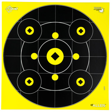 Allen Splash Bullseye Paper Target 12" X 12" 12 Per Pack Color: Black/Yellow, White, Fabric/Material: Paper