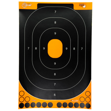 Allen EZ-Aim Splash Reactive Silhouette Training Target Adhesive Backing 12x18 Inch Black and Orange 10 Pack