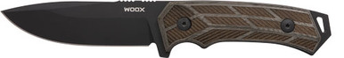 Woox Knife Rock 62 Fixed Blade - 4.25" Black Micarta Engraved