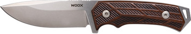 Woox Knife Rock 62 Fixed Blade - 4.25" Gray/walnut Engraved Hdl