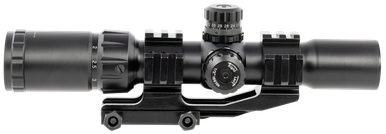 AIM Sports 1.5-4x30 Rifle Scope Illuminated Mil Dot Reticle 1/2 MOA 30mm Tube Matte Black Finish