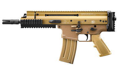 FN SCAR 15P 5.56x45mm NATO 7.50" Chrome-Lined Barrel, 10+1, Flat Dark Earth, A2 Polymer Grip, Picatinny Stock Adapter, 3 Prong Flash Hider 38101245