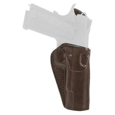TAGUA CLIP ON OWB, MULTIFIT HOLSTER, FITS MOST DOUBLE STACK SUBCOMPACT SEMI-AUTOMATIC PISTOLS, RIGHT HAND, LEATHER CONSTRUCTION, BROWN