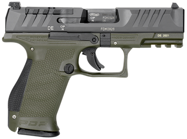 WALTHER PDP 9MM 4" BARREL 15-ROUNDS COMPACT GREEN FRAME OPTIC READY