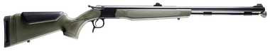 CVA PR2048N Optima50 Cal 26" Black Nitride Fluted Barrel, Black Nitride Drilled & Tapped Steel Receiver, Fixed OD Green Synthetic Stock, Fiber Optic Sights
