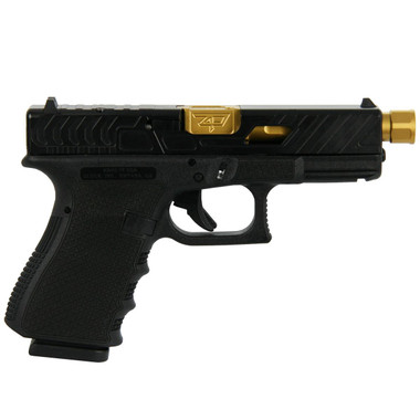 Glock 19 Gen 3 Custom "Gold Barrel Chainmail Stippled Frame Bear Cut Slide" Handgun 9mm Luger 15/rd Magazines (2) 4.6" Barrel Austria