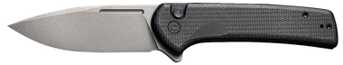 Civivi Knives C21006-1 Conspirator3.48" Folding Plain Gray Stonewashed Nitro-V Steel Blade, Black Textured Micarta Handle
