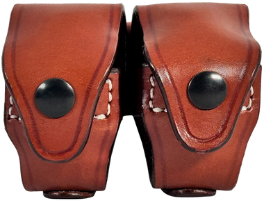 1791 Gunleather RVSLDCBRA Speed Loader Double Carrier Brown Steerhide Compatible w/ 5/6 Shots