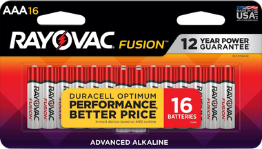 Rayovac 82416T02 AAA HIGH ENREGY Alkaline BatteriesSilver/Blue 1.5 Volts 1,123 mAh (16) Single Pack