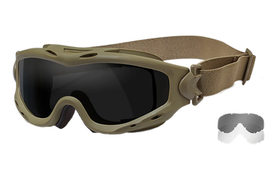 Wiley X SP29T Spear Goggles Smoke Gray Lens Polycarbonate Tan Frame