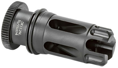 Griffin Armament DLFC30C5824 Dual-Lok Flash Comp 30/7.62mm Black QPQ Nitride 17-4 PH Stainless Steel 5/8"x24 Threads