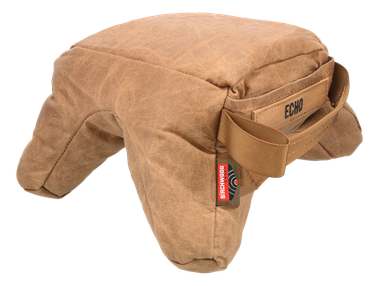 Birchwood Casey BC-BAG-SSEU Steady-Shot Echo Bag Heavyweight Prefilled Tan Wax Canvas Front and Rear Bag