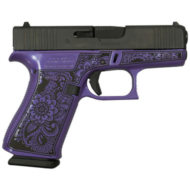 Glock 43x Custom "Purple Pearl Mandala" Subcompact Handgun 9mm Luger 10/rd Magazines (2) 3.41" Barrel USA
