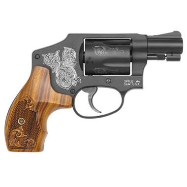 Smith & Wesson M442 Handgun 38 S&W Spl 5rd Capacity 1.875" Barrel Engraved Wood Grip USED
