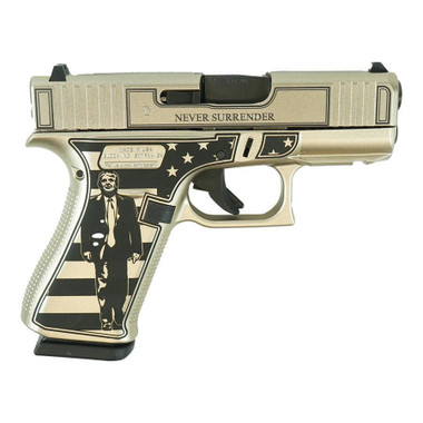 Glock 43x Custom "Trump Fight" Handgun 9mm Luger 10rd Magazines (2) 3.41" Barrel FS with Front Rails USA