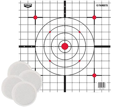 Birchwood Casey BC-37216T EZE-Scorer Thermal Targets Thermal Sight-In Hanging Paper 12" x 12" Black/Red/White