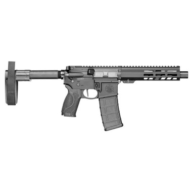 S&W M&P 15 Handgun 5.56mm NATO 30rd Magazine 7.5" Barrel Flat Trigger Black with Arm Brace USED