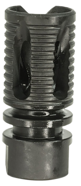 Lead & Steel Llc LSSAWFH12X28 Saw Style Flash Suppressor1/2"-28 tpi Black 4140 Steel Closed Tine