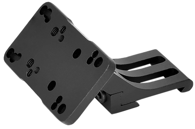 Warne 6110MR Red Dot Riser 45 Degree Offset Reflex Black Anodized Aluminum Fits Doctor/Sig Romeo3/Vortex Viper/Holosun, Right Hand