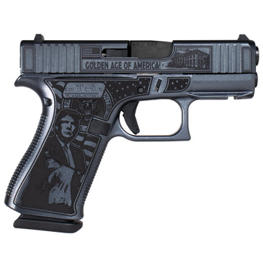 Glock 43x Custom "Trump 47th Dark MAGA" Optic Cut Handgun 9mm Luger 10rd Magazines (2) 3.4" Barrel Accessory Rail USA Made