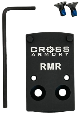 Cross Armory CRRMADAPTERAdapter Plate Black Oxide Aluminum Compatible w/ RMR Optics