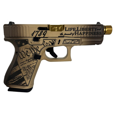 Glock 19 Gen 5 Custom "Constitution Model" Handgun 9mm Luger 15rd Magazines (3) 4.6" Threaded Barrel USA