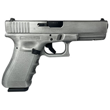 Glock 17 Gen 3 Custom "Crushed Distressed Silver" Handgun 9mm Luger 17/rd Magazines (2) 4.49" Barrel USA