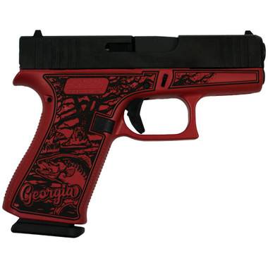 Glock 43x Custom "Georgia Red" Subcompact Handgun 9mm Luger 10rd Magazines (2) 3.41" Barrel Austria