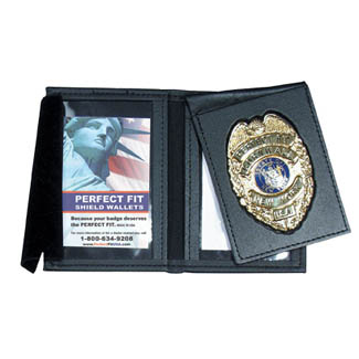 Dress Leather Flip Out Badge & Double ID Case - 3.50''x5.00''
