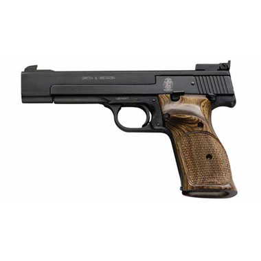 S&W M41 Handgun .22 LR 10rd Magazine 5.5" Barrel Adj Sight Wood Grips-DEMO