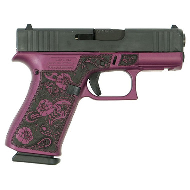Glock 43X "Paisley Grip" Black Cherry Handgun 9mm Luger 10rd Magazines(2) 3.4" BarrelAccessory Rail USA Made