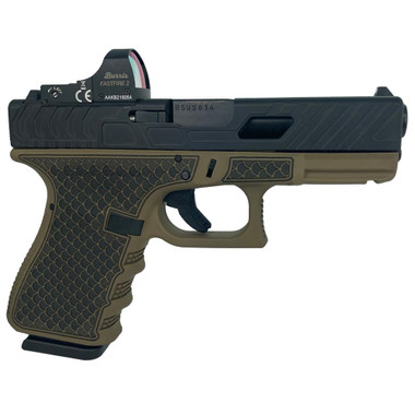 Glock 19 Gen 3 Custom "Tarpon FDE Frame" Handgun 9mm Luger 15/rd Magazines (2) 4.02" Barrel with Burris Fast Fire II Red Dot