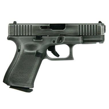 Glock 19 Gen 5 Custom "Crushed Silver Distressed" Compact Handgun 9mm Luger 15/rd Magazines (3) 4.02" Barrel USA