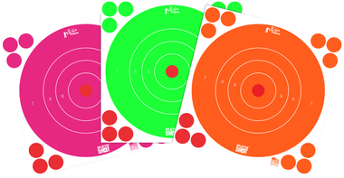 Pro-Shot 8BFL6COMBO SplatterShot8" Bullseye Self-Adhesive Orange/Pink/Green 6 Pack