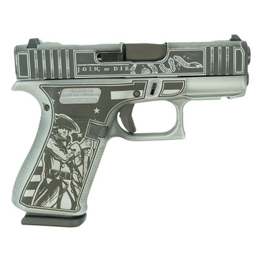 Glock 43x"Liberty or Death" Subcompact Handgun 9mm Luger 10rd Magazines (2) 3.4" Barrel Accessory Rail USA Made