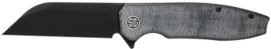 Sig Sauer Knives KA8BB Karak3.25" Folding Wharncliffe Plain Black PVD Nitro-V Blade, 4" Salt & Pepper Micarta Handle