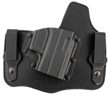 Galco KT800RB KingTuk Deluxe IWB Black Kydex/Leather Fits Glock 43, UniClip, Right Hand